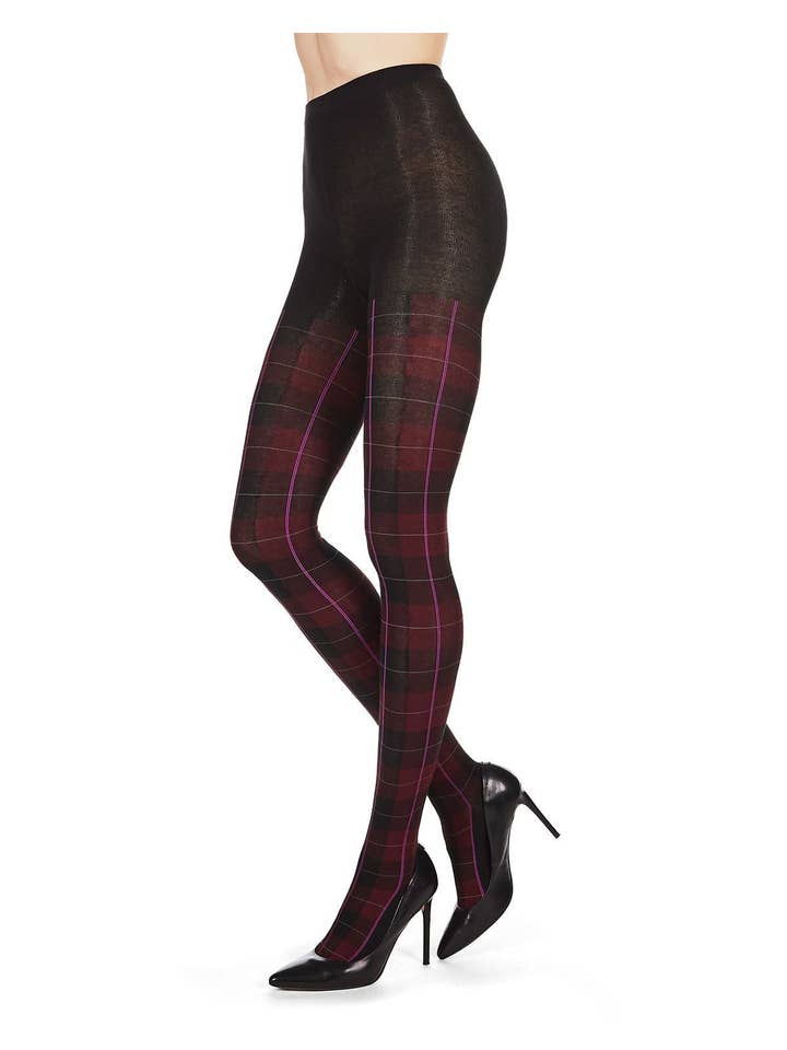 Infinity Classics International Inc. - Wholesale Tights - Women's - MeMoi Glasgow Plaid Sweater Tights8