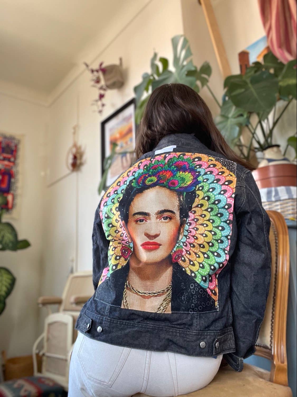 Jamais Sans Lui & Les Seins Nus - Wholesale Denim Jacket - Women's - Frida Rainbow Jacket3