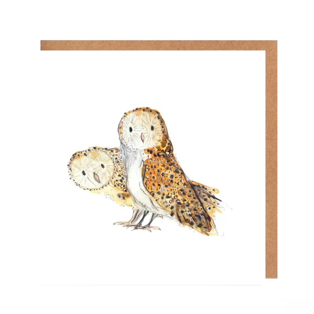 Catherine Rayner Trading Ltd - Vente Carte de vœux classique - Carte Rana et Elie Owls pour toutes les occasions