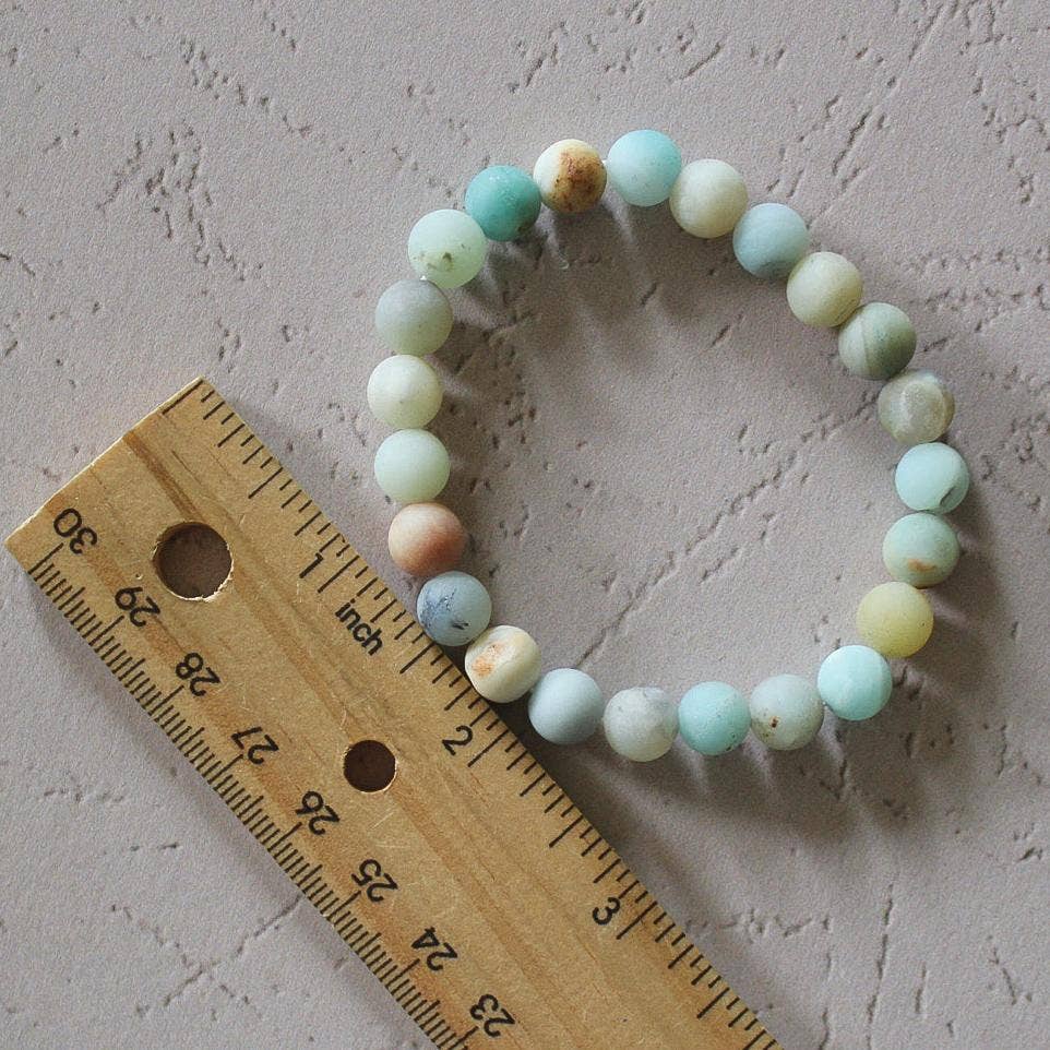 Pebble House - Wholesale Beaded Bracelet - Amazonite Bracelet (Matte) 4mm/6mm/8mm - Crystals & Stones3