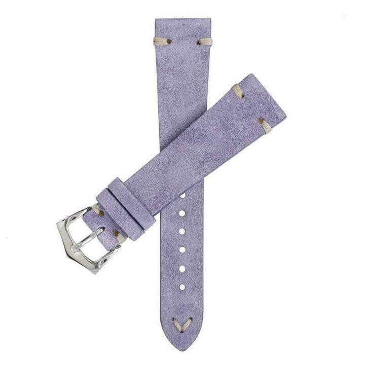 Purple Suede Vintage Leather Watch Strap for wholesale by MilanoStraps