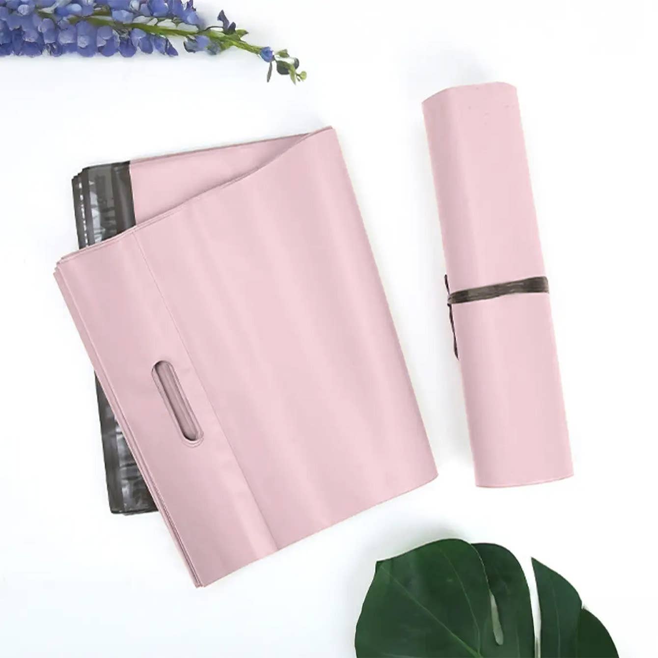 ByHome - Wholesale Envelopes - 100pc, 2 size pink Self-Sealing poly Mailing Bags w/ Handles1