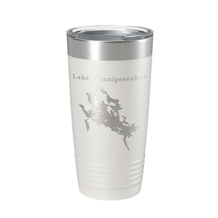 Lake Winnipesaukee Map Tumbler Travel Mug Insulated Laser Engraved Coffee Cup New Hampshire 20 oz for wholesale by CarveBright