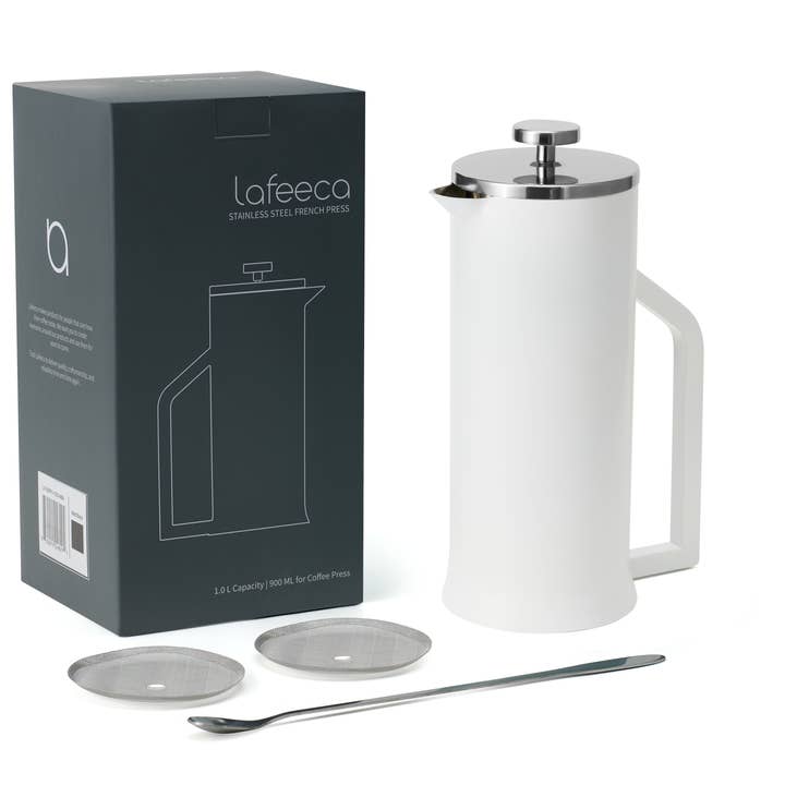 Lafeeca - Wholesale French Press - French Press Coffee Maker Double Wall Stainless Steel 1L8