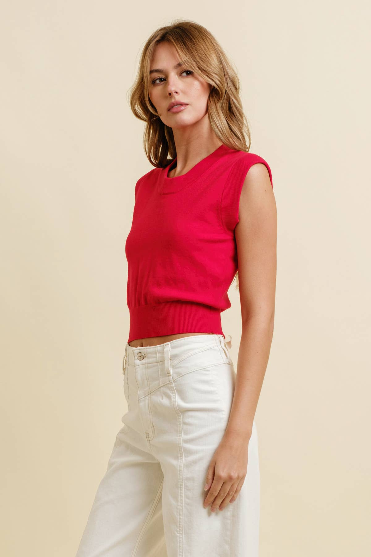 Cloud Ten - Wholesale Knit Sweater - Women's - CSW9821 - Women's Rib Neck Knit Sweater2