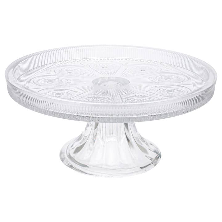 8.25" Dia Clear Codi Glass Cake Stand for wholesale by Boston International