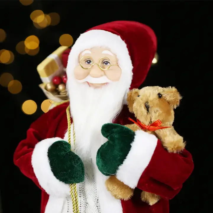 SINT - Wholesale Christmas Decoration - SINT 18 Inch Christmas Standing Santa Claus Doll Statue Figurine Ornament17