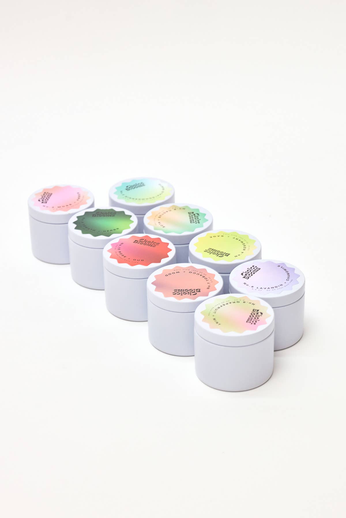 Choice Blooms – Engroshandel Rejsestearinlys – To-Go Discovery Duftlys Sæt1