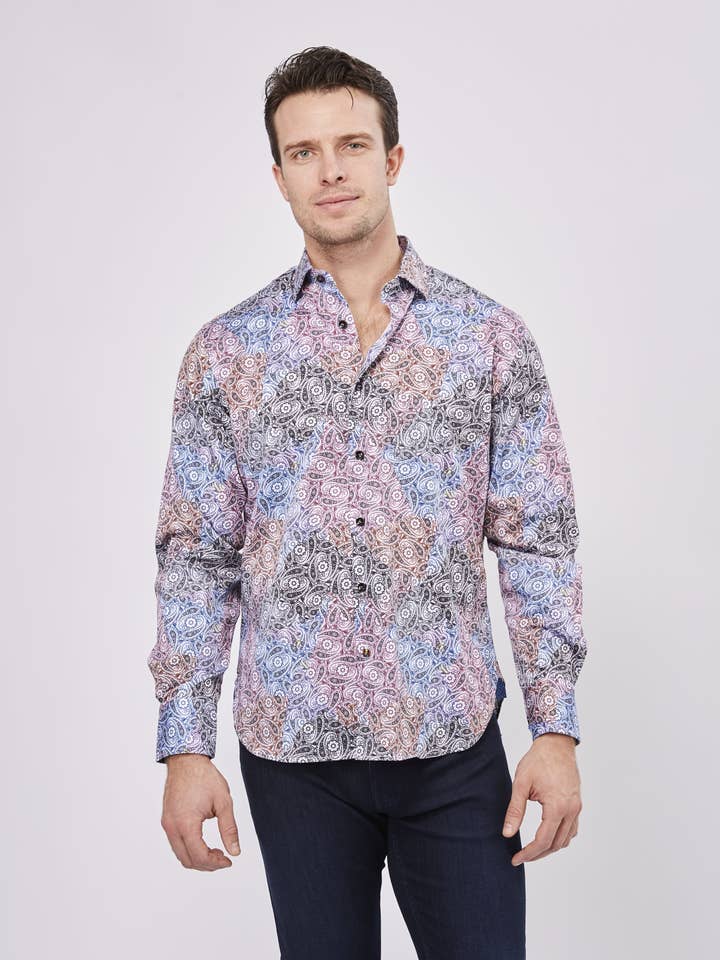 Rainbow Gradient Multicolor Paisley for wholesale by Luchiano Visconti