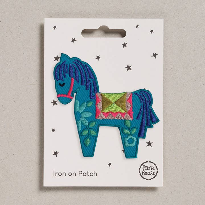 Iron on Patch (Pack of 6) - Dala Horse for wholesale by Petra Boase Ltd (US Duties Paid)