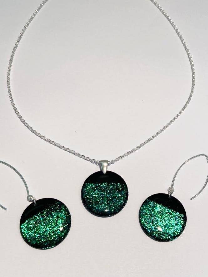 Örhänge och halsband set - Multichrome för wholesale av La Chaumière à Bijoux