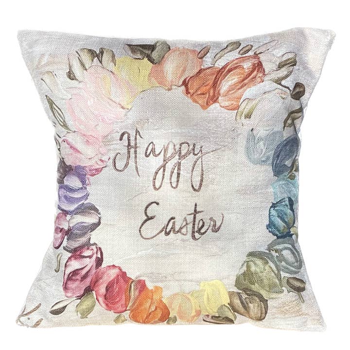 Coussin en forme de couronne d'œufs de Pâques GA pour la vente par Southern Cotton Mill