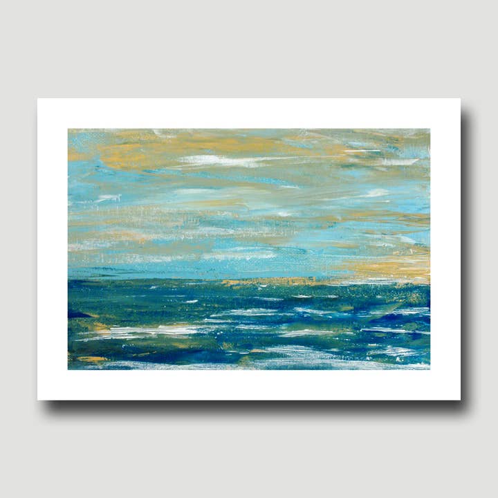 Fine Art For Small Spaces - Wholesale Art Print - Lake Erie Sunset Waterscape Landscape Nature Art Mini Print2