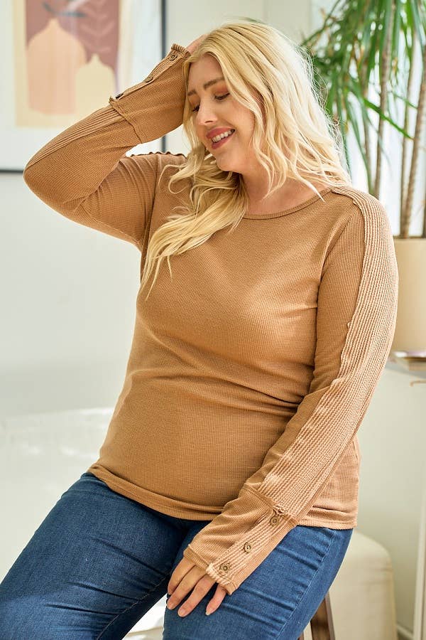 lovely melody - Wholesale Tunic - Women's - LMT3401PL-Plus Size Hey Fall solid top17