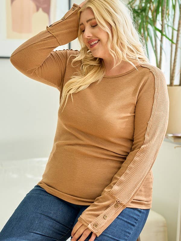 lovely melody - Wholesale Tunic - Women's - LMT3401PL-Plus Size Hey Fall solid top17