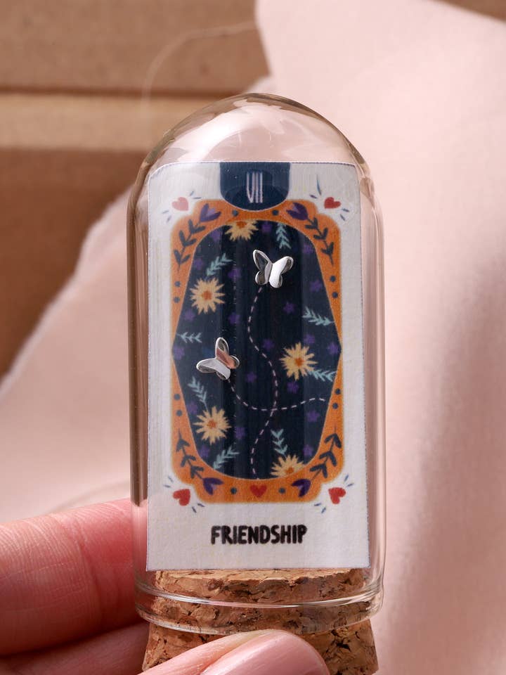 TT71008 FRIENDSHIP butterfly earrings for wholesale by Attic creations