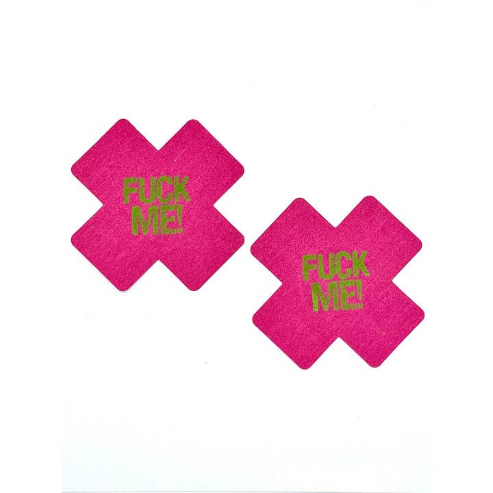 Popsi Lingerie – wholesale Sex toy – X Shape F*ck Me Glow In The Dark Pasties1