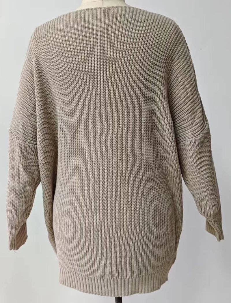 Masyal - Wholesale Knit Sweater - Women's - Relaxed Fit Cable Knit Sweater2