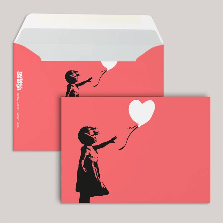 Neon Style Envelope Girl With Heartballoon for wholesale by nobis design