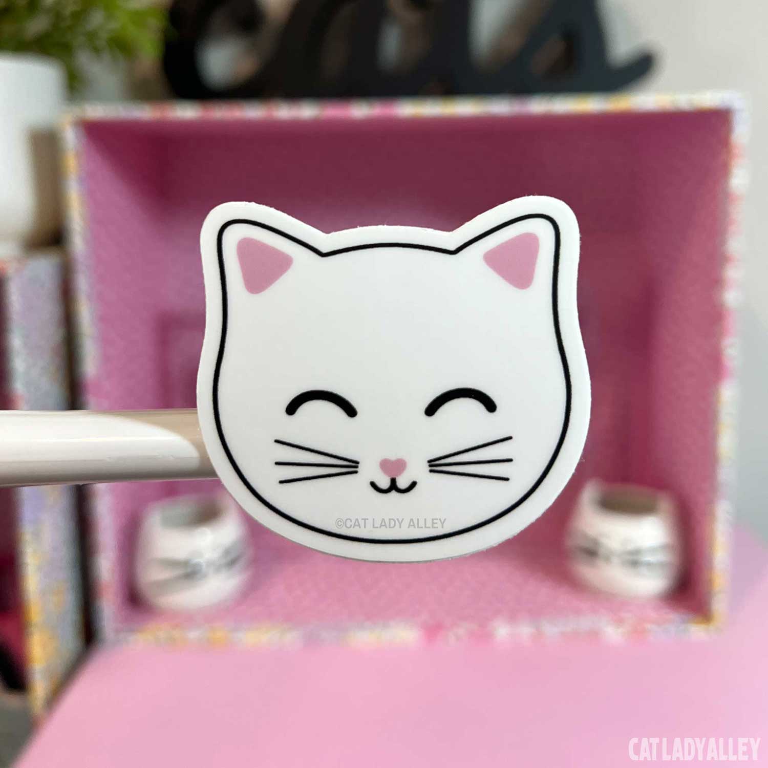 Cat Lady Alley - Wholesale Sticker - Happy Cat Head Sticker1