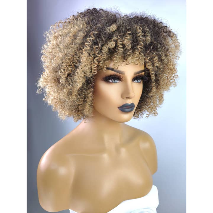 Celebrity Hair for Less - Wholesale Wig/hair piece - Afro Kinky Curly Wig with Afro Hairline, 10", 2/271
