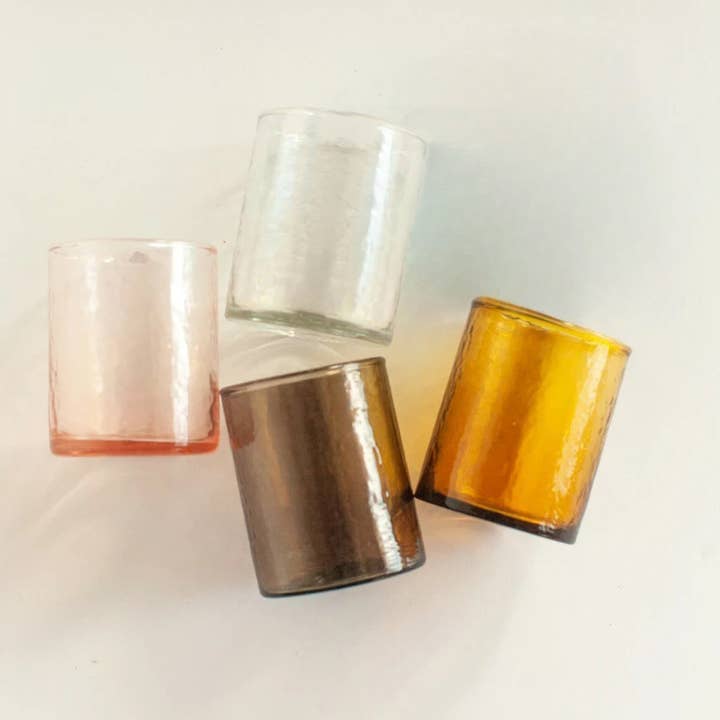 Creative Women – wholesale Drinking glass/cup – Handblown Hammered Glasses | Set of 4