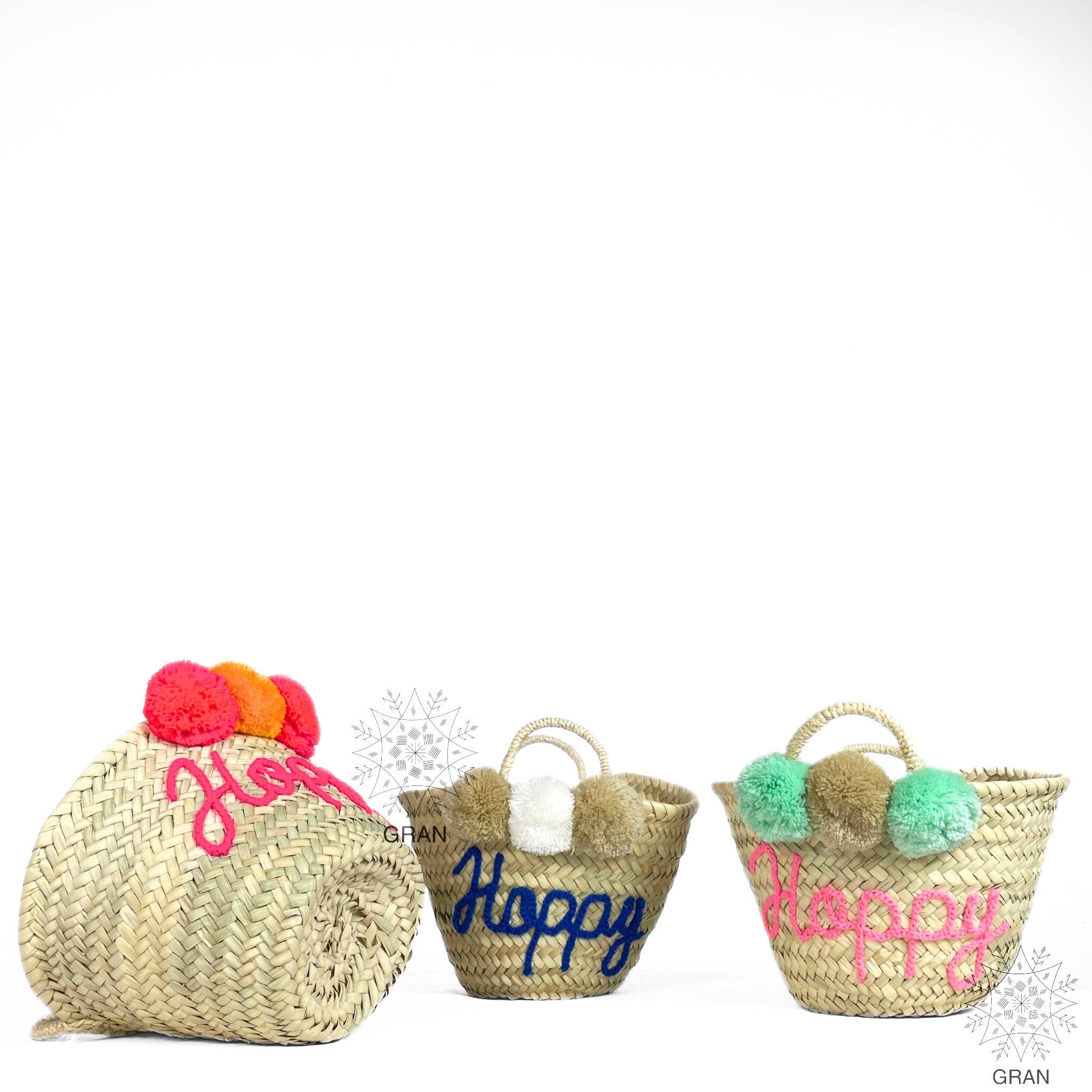 Gran Wholesale - Wholesale Tote Bag - Women's - Custom Basket With Pom Poms, Moroccan Bridesmaid Tote Bags.2