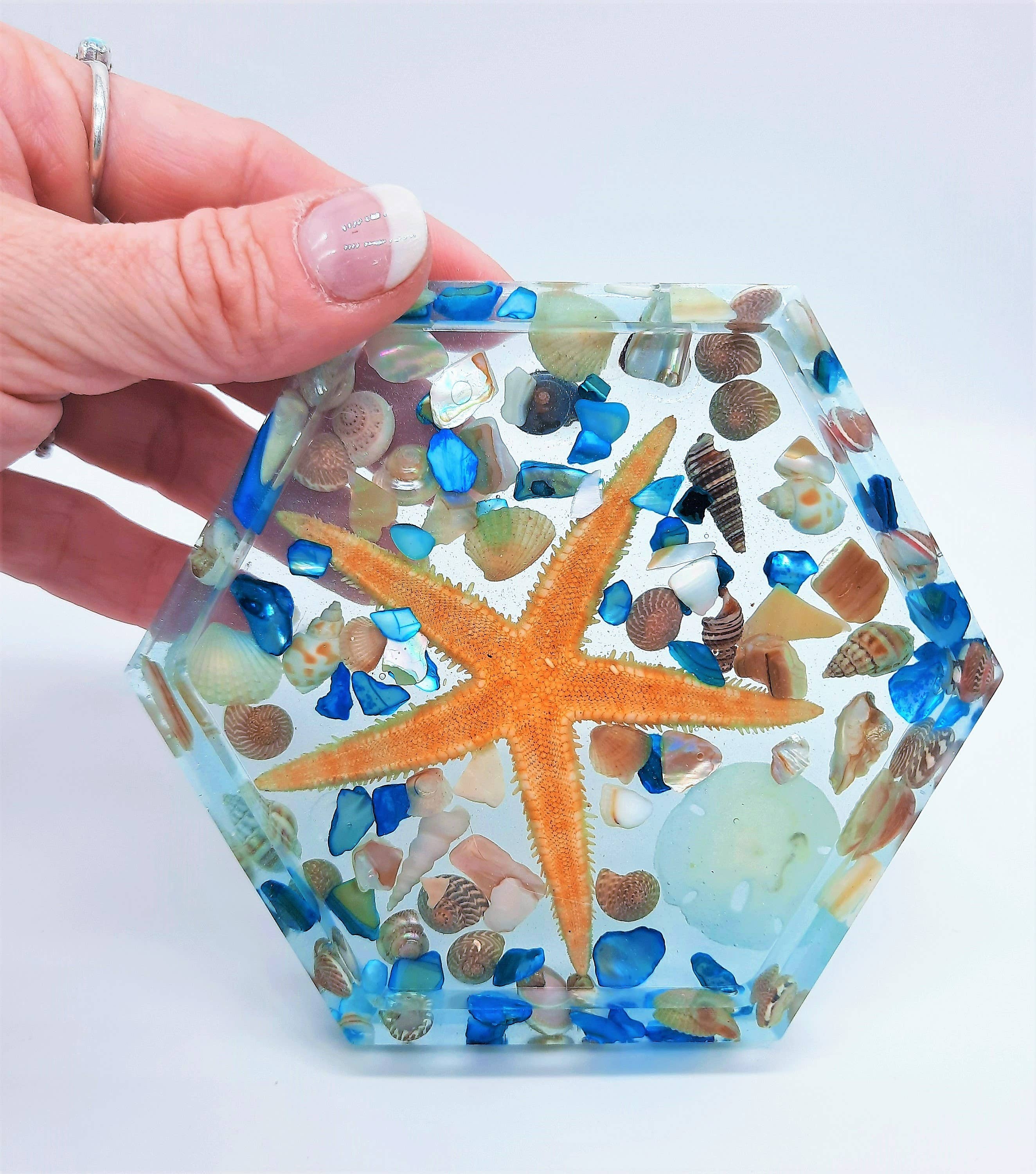 JEMS of the Sea - Wholesale Coasters - Handmade Eco-Friendly Resin Seashell Coasters0