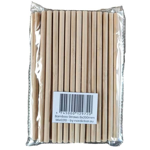 Nordic Bar Group - Wholesale Drinking Straw - Perfect Bamboo Straws 8x200mm 50 pcs