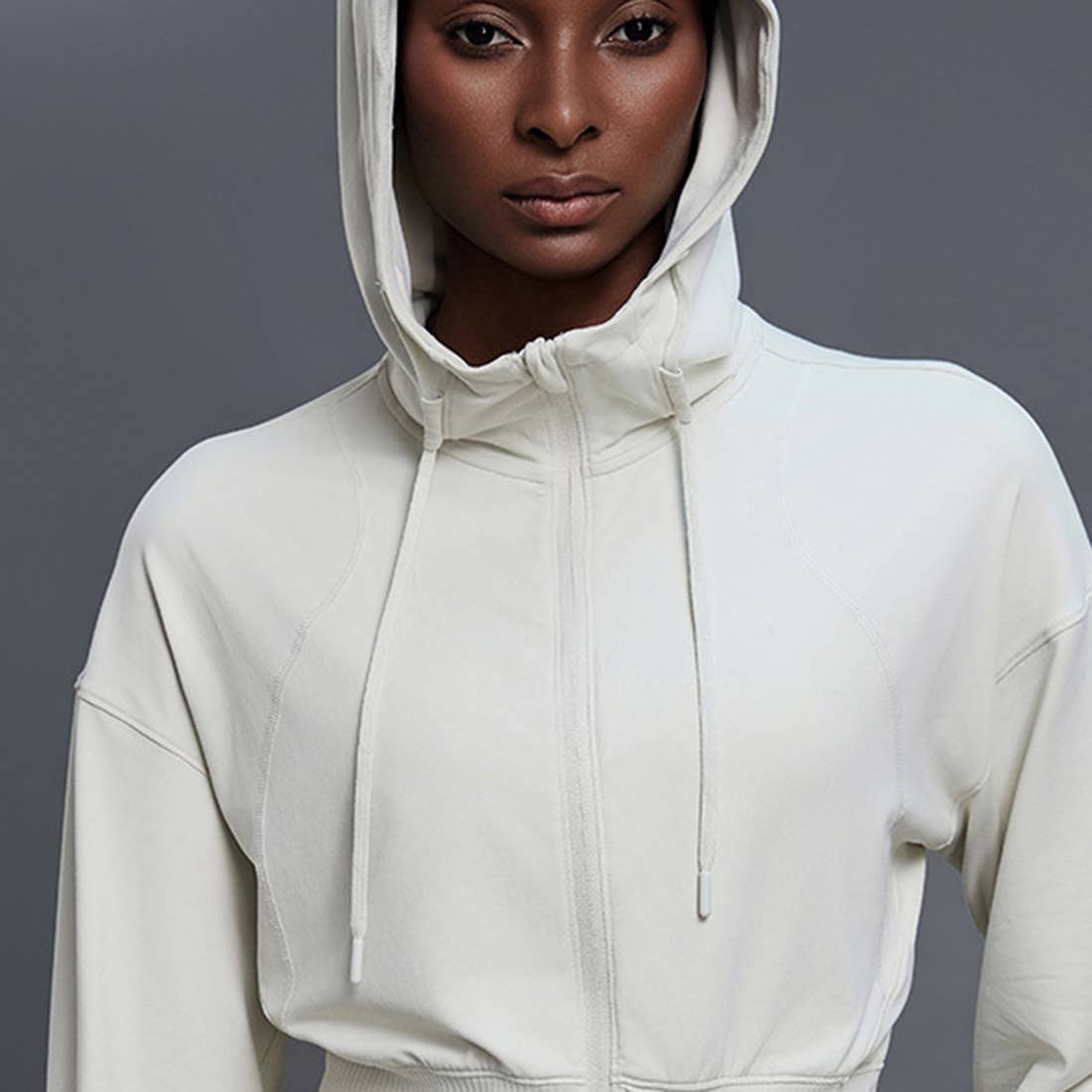 Sodalemon – Casaco de desporto - Mulher por atacado – Casaco Desportivo Aberto com Capuz e Cintura Ajustável para Mulher7