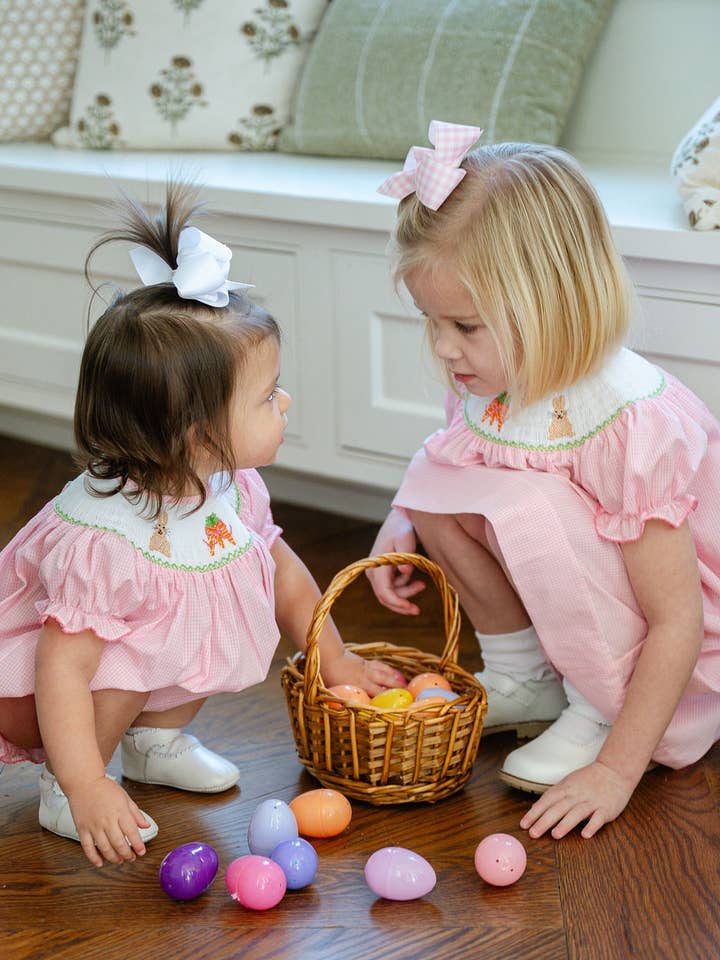 Ruth and Ralph - Wholesale Bodysuit (Non-Footed) - Baby - Easter Bunny and Carrots Smocked Birdie Bubble6