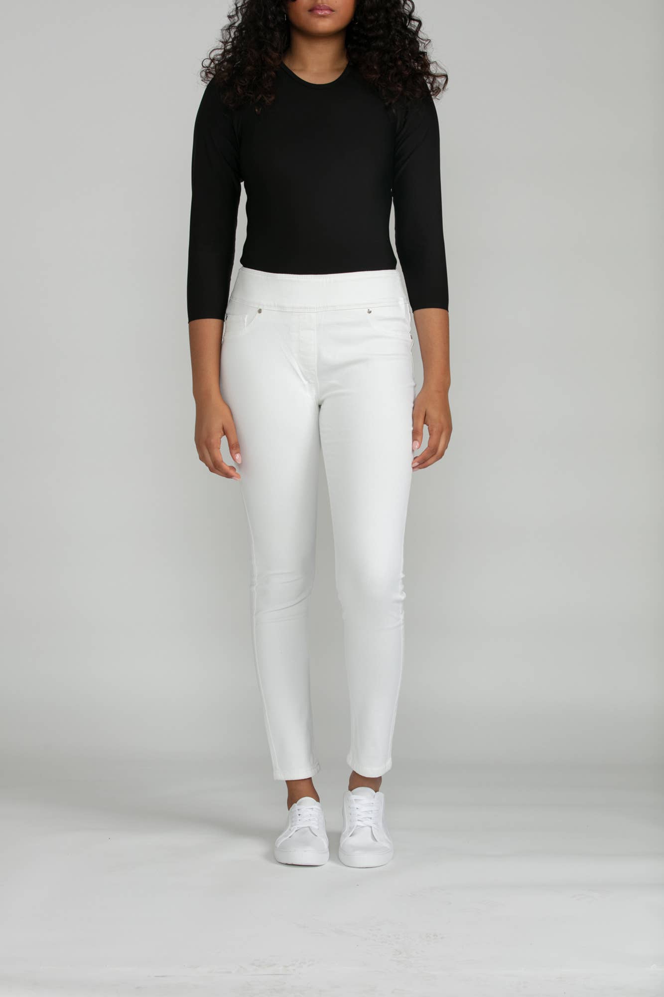 Bluberry Denim – Großhandel Jeans – Damen – BluberryDenim Elastischer Bund Slim White BBD-EW-ALONDRA1