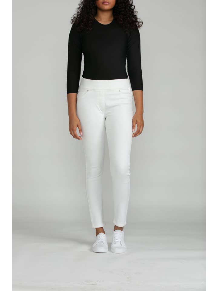 Bluberry Denim – Großhandel Jeans – Damen – BluberryDenim Elastischer Bund Slim White BBD-EW-ALONDRA1