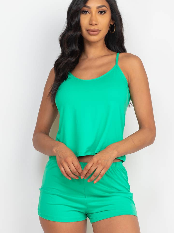 CAPELLA APPAREL - Wholesale Lounge Set - Women's - Cami Top & Shorts Lounge Set9