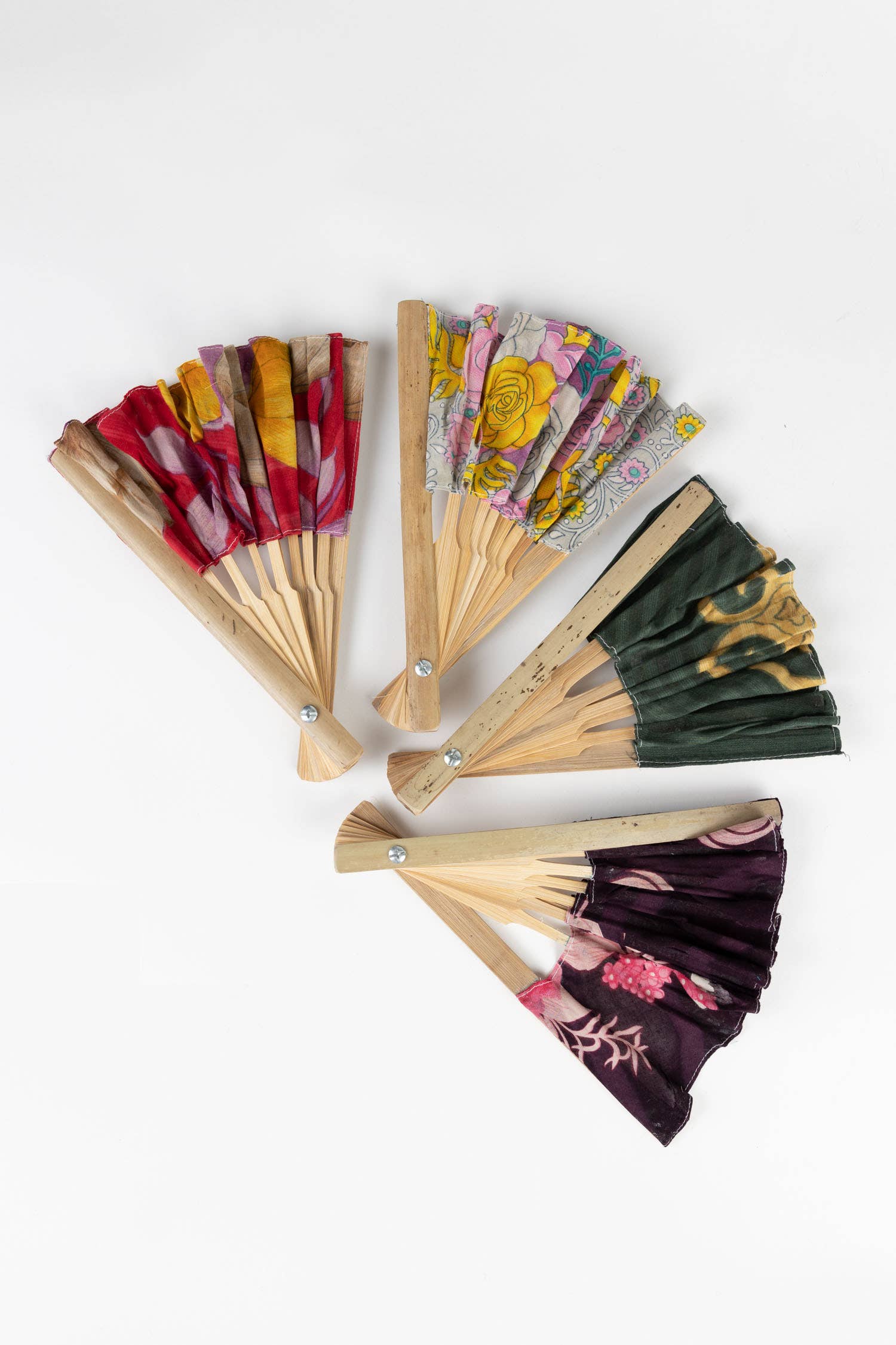 Ten Thousand Villages - Wholesale Handheld Folding Fan - Sari Folding Fan2