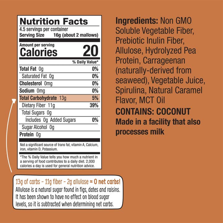 Max Sweets – wholesale Marshmallow – VEGAN Burnt Caramel Marshmallows - Sugar Free Marshmallow