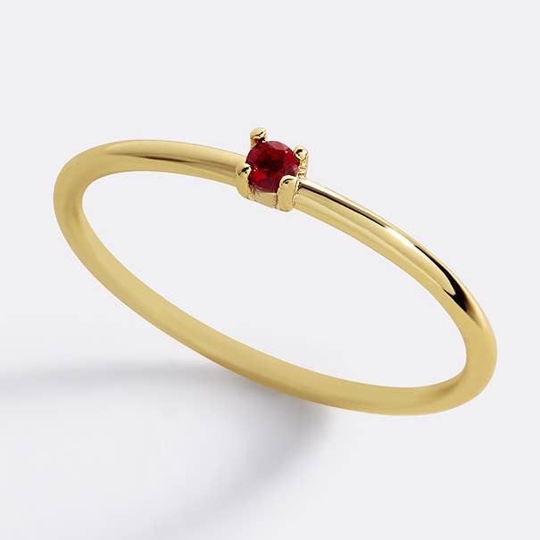 Super Dainty Birthstone Stacking Ring for wholesale by Mint & Lily