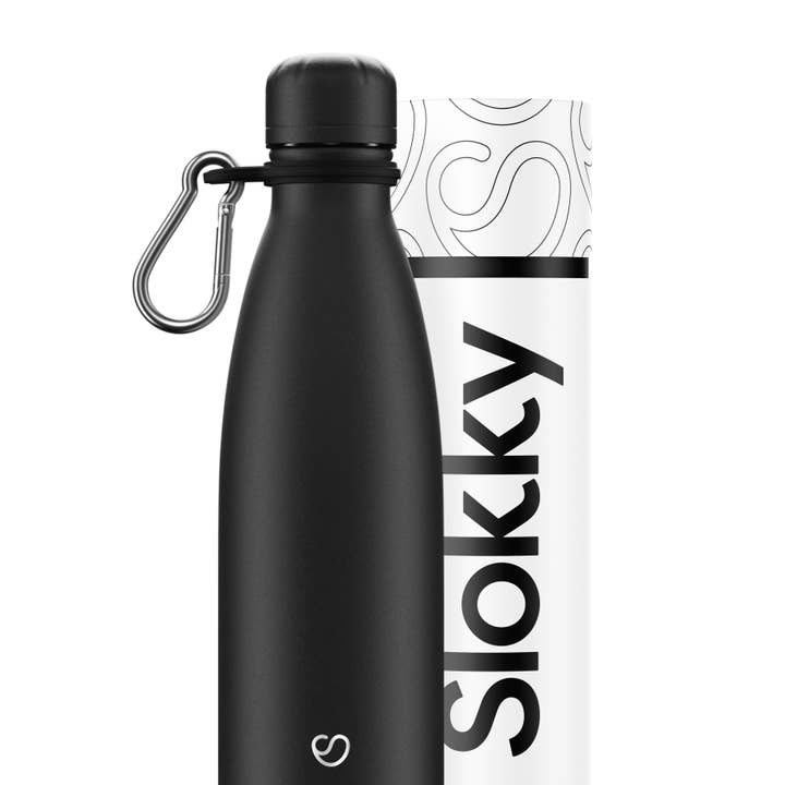 Mono Black Thermosflasche mit Deckel und Karabiner – 500 ml für den Großhandel von Slokky