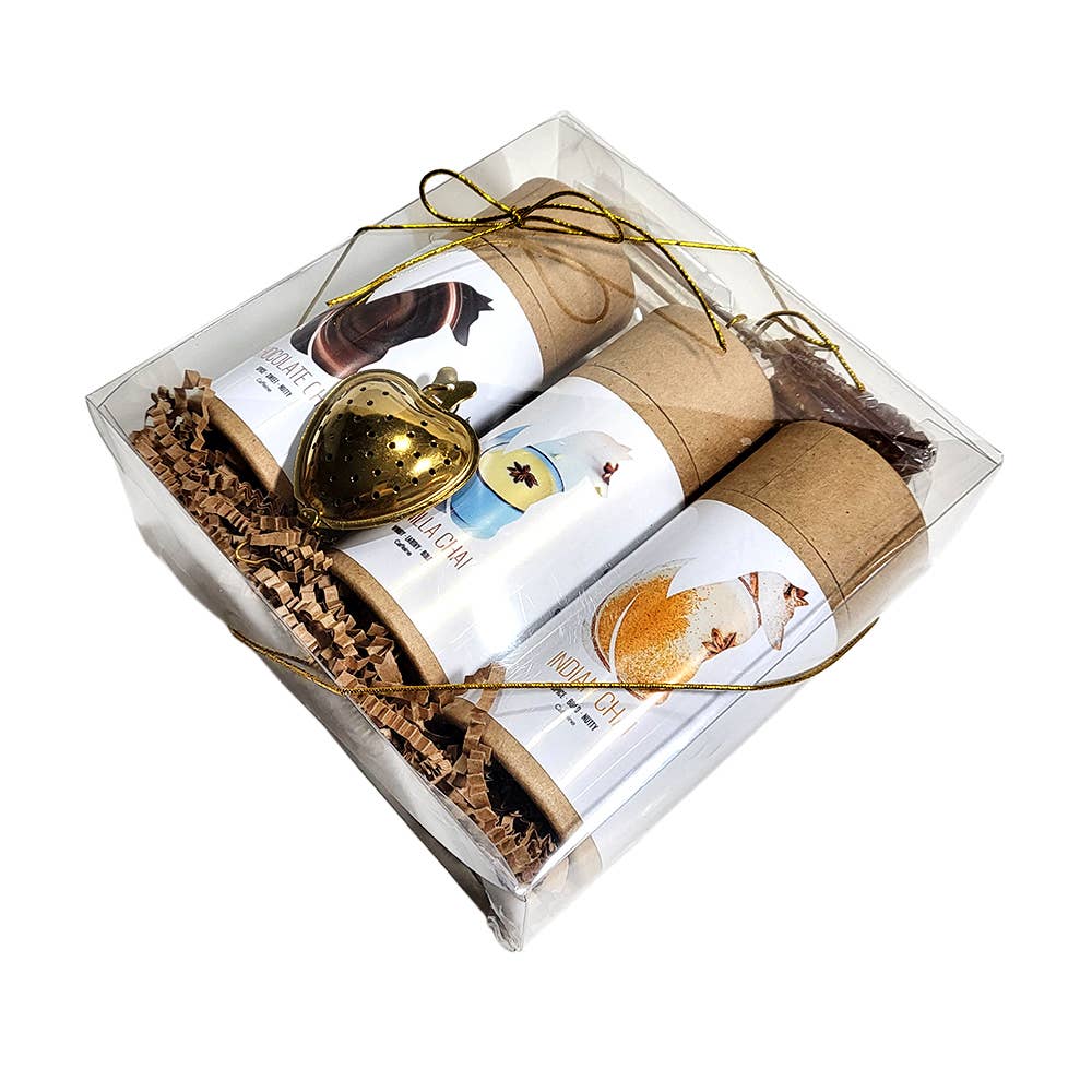 Foxy Tea® - Wholesale Loose Tea - The Original Chai Gift Set - Indian, Vanilla, Chocolate Chai2