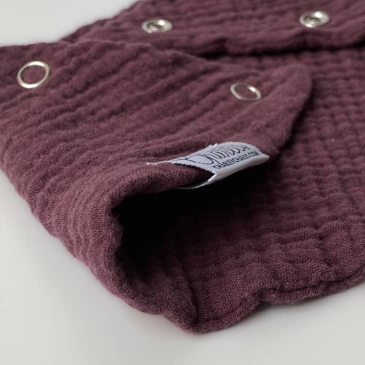 Charley Charles - Wholesale Bib - Baby - Plum Lightweight Cotton Gauze Baby Scarf Bib2