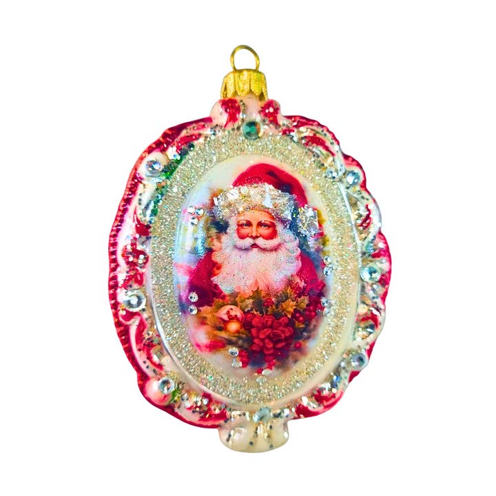 Ornement de Noël Médaillon Joyeux pour la vente par The Ornament King™ He's Back! Santa's Right Hand Man!