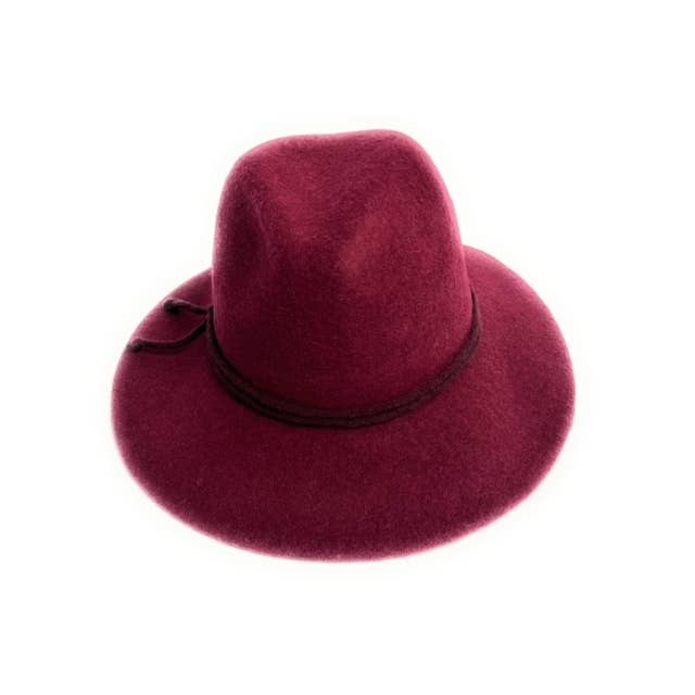Shihreen Inc - Wholesale Fedora - Women's - 21S-0905 Boiled Wool Fedora Brim with Tie2