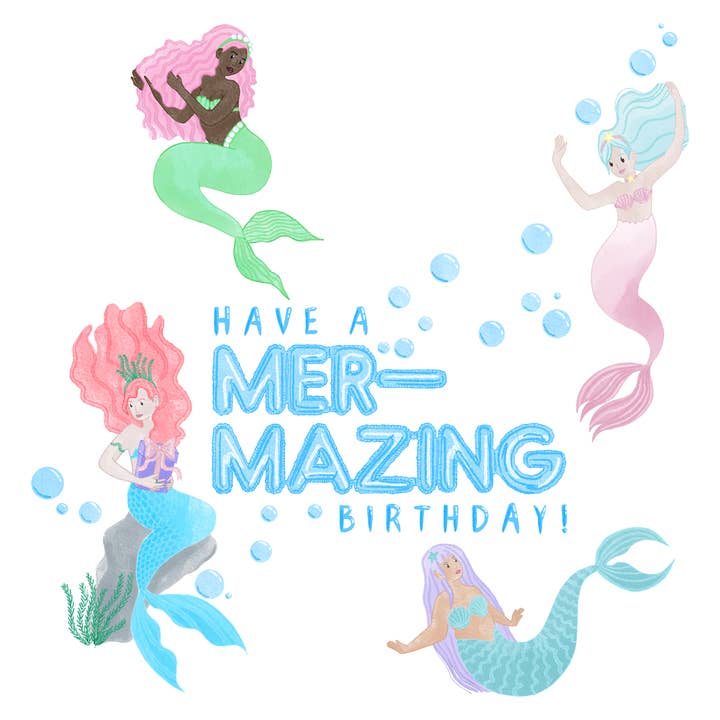 Have a Mer-mazing Greetings Card for wholesale by Sayers Studio