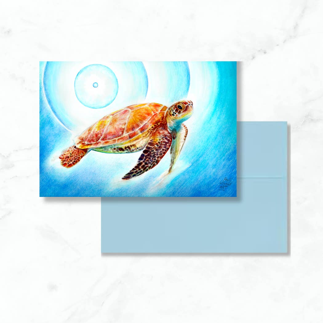 Wilkie Studios - Wholesale Everyday Greeting Card - Ocean Sea Turtle Greeting Card