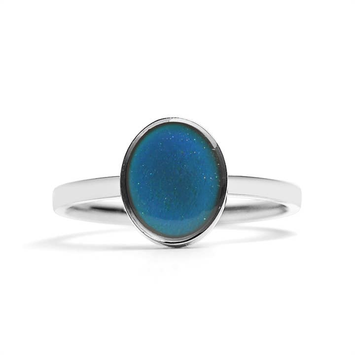 WJW - Wholesale Single Stone/Solitaire Ring - Stainless Steel Mood Ring