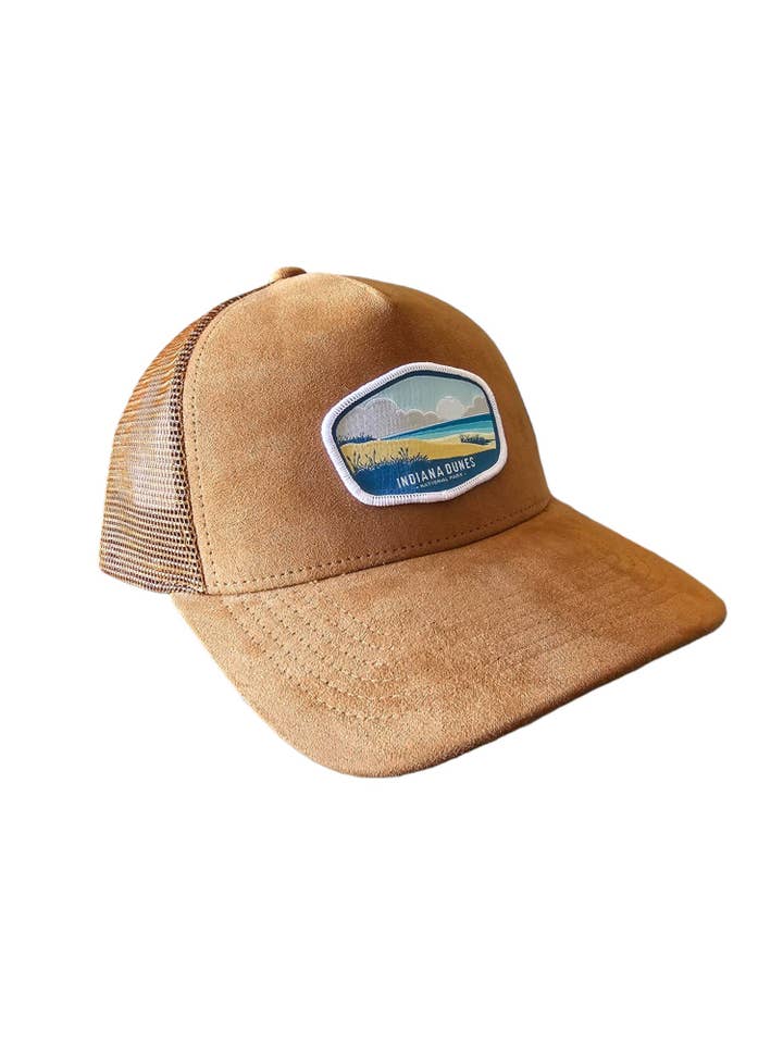 Boné Trucker Indiana Dunes – Boné com Emblema Costeiro por atacado de PNW Apparel