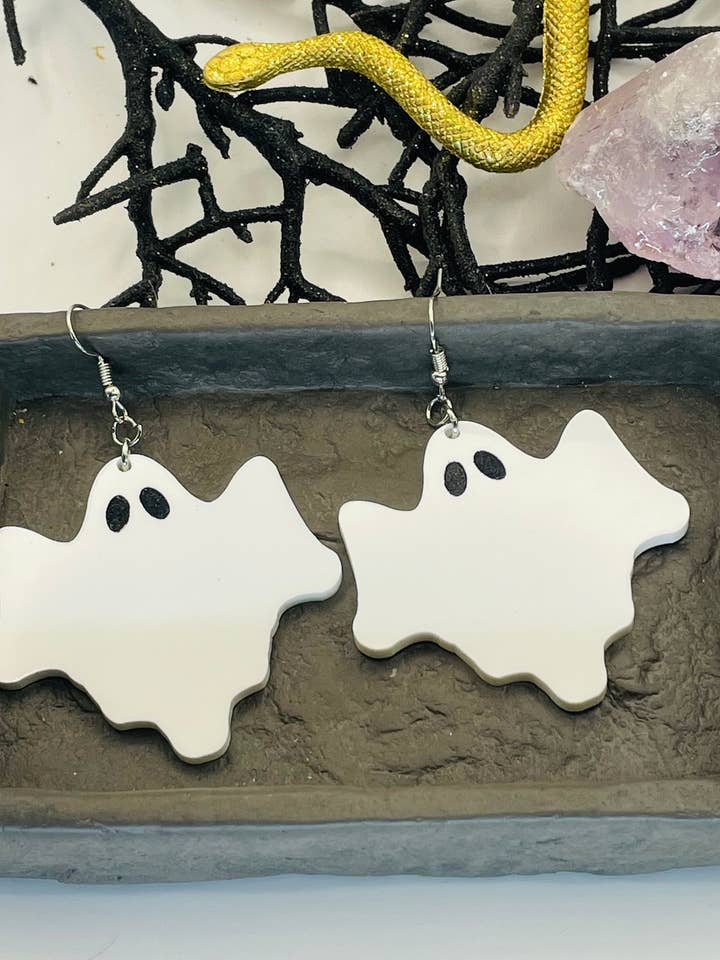 Statement Ghost Earrings, Halloween Earrings, Gift for Sister for wholesale by Engraved Chaos