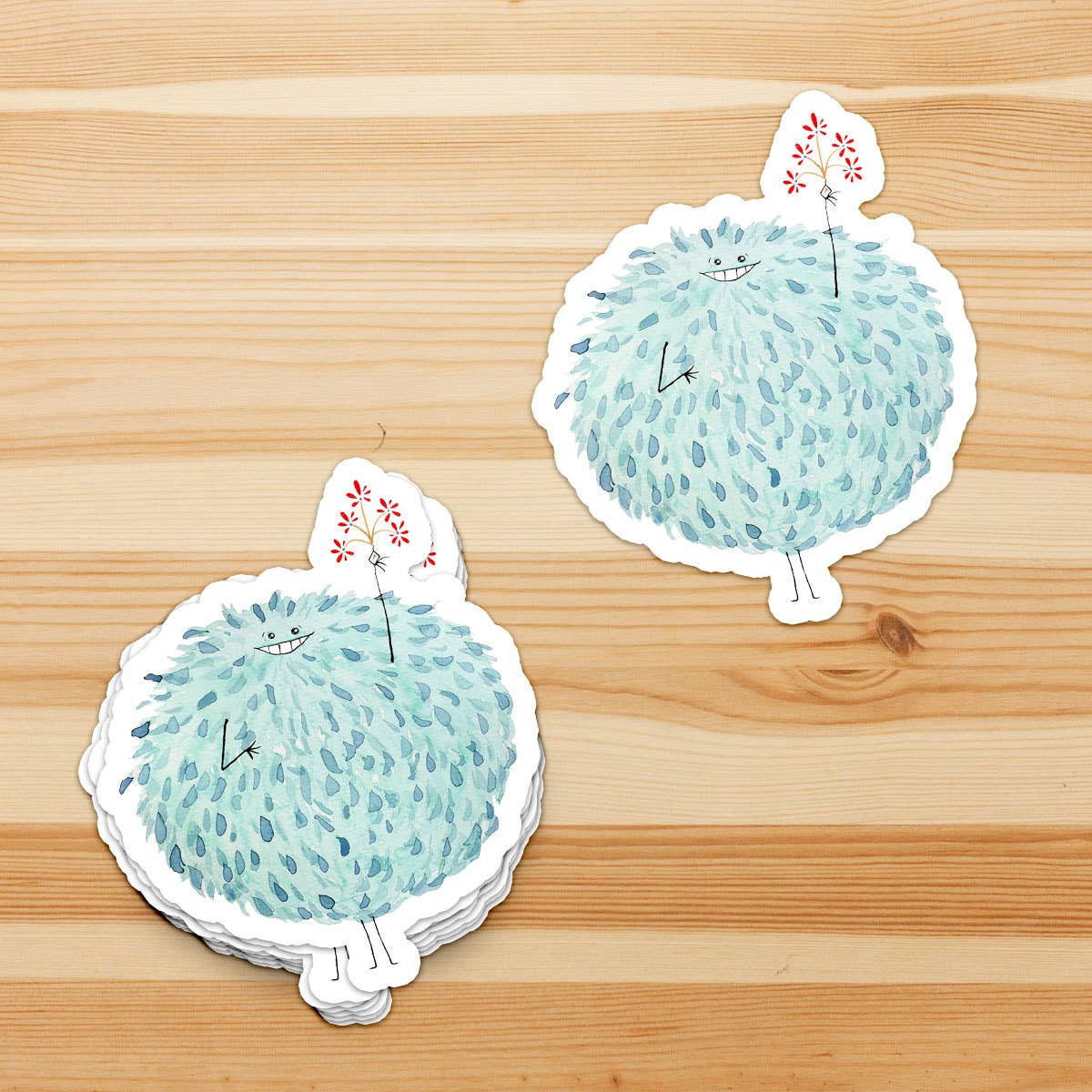 Poofy Frawna 3x3 Vinyl Sticker for wholesale by Poofy Emporium