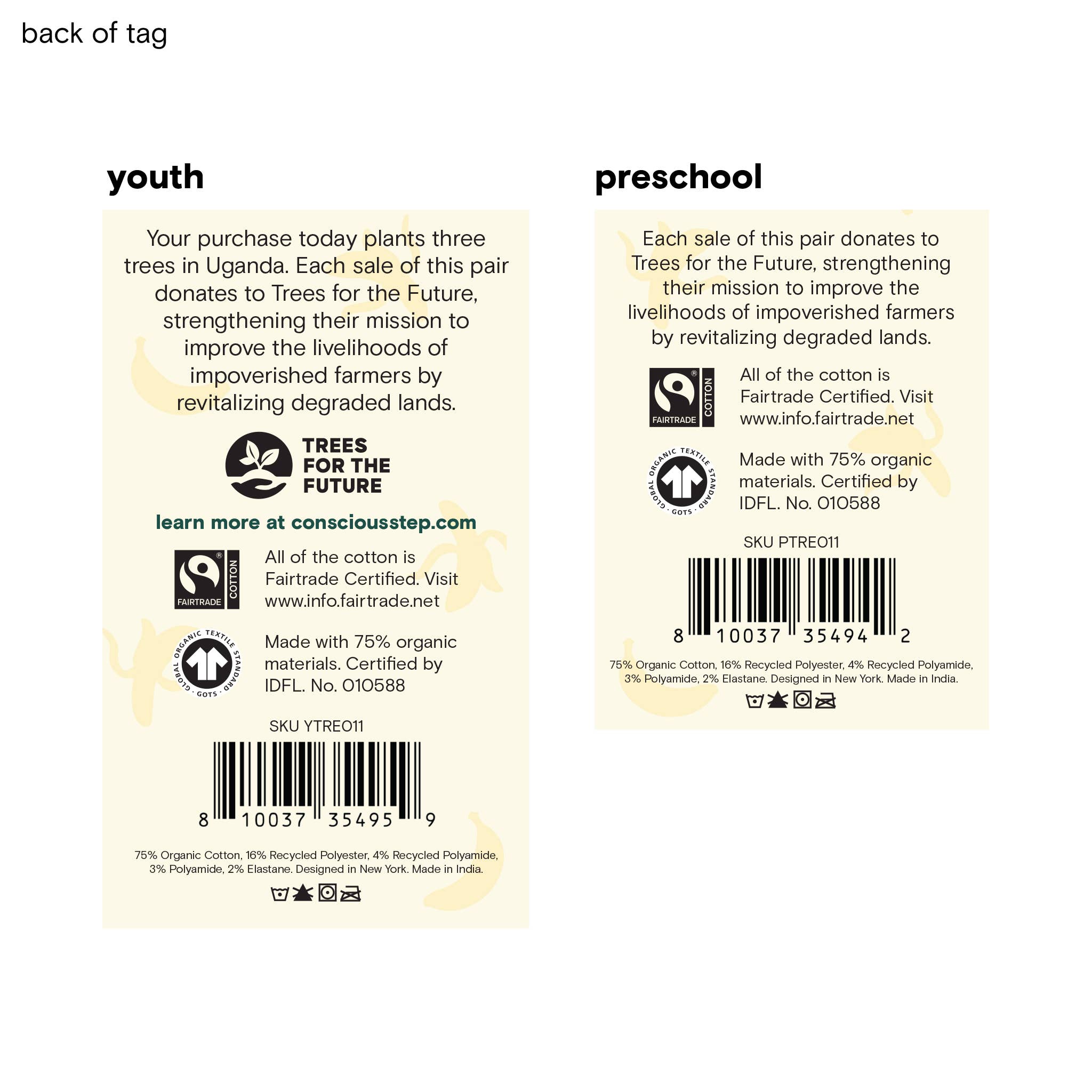 Conscious Step – wholesale Socks – Child – Kids Socks that Plant Trees (Navy Bananas)4