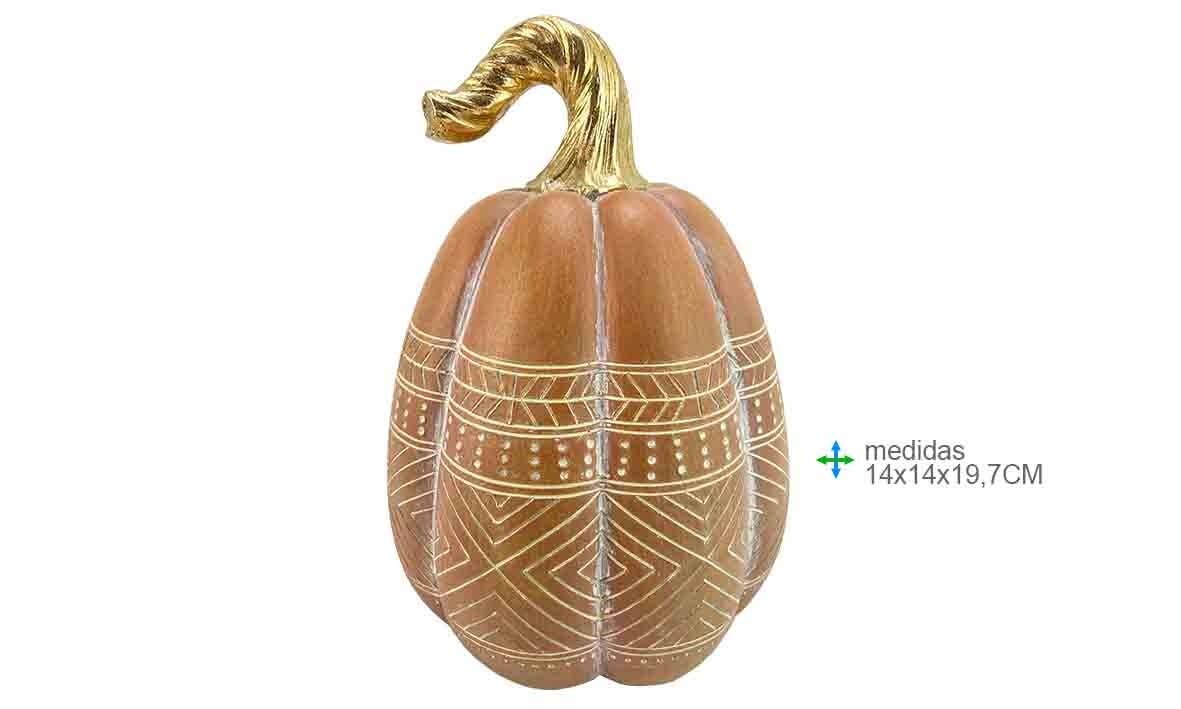 Esoterica Arte - Wholesale Decorative Tabletop Object - Pumpkin Resin 14x14x19, 7cm0